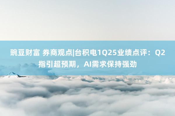 豌豆财富 券商观点|台积电1Q25业绩点评：Q2指引超预期，AI需求保持强劲